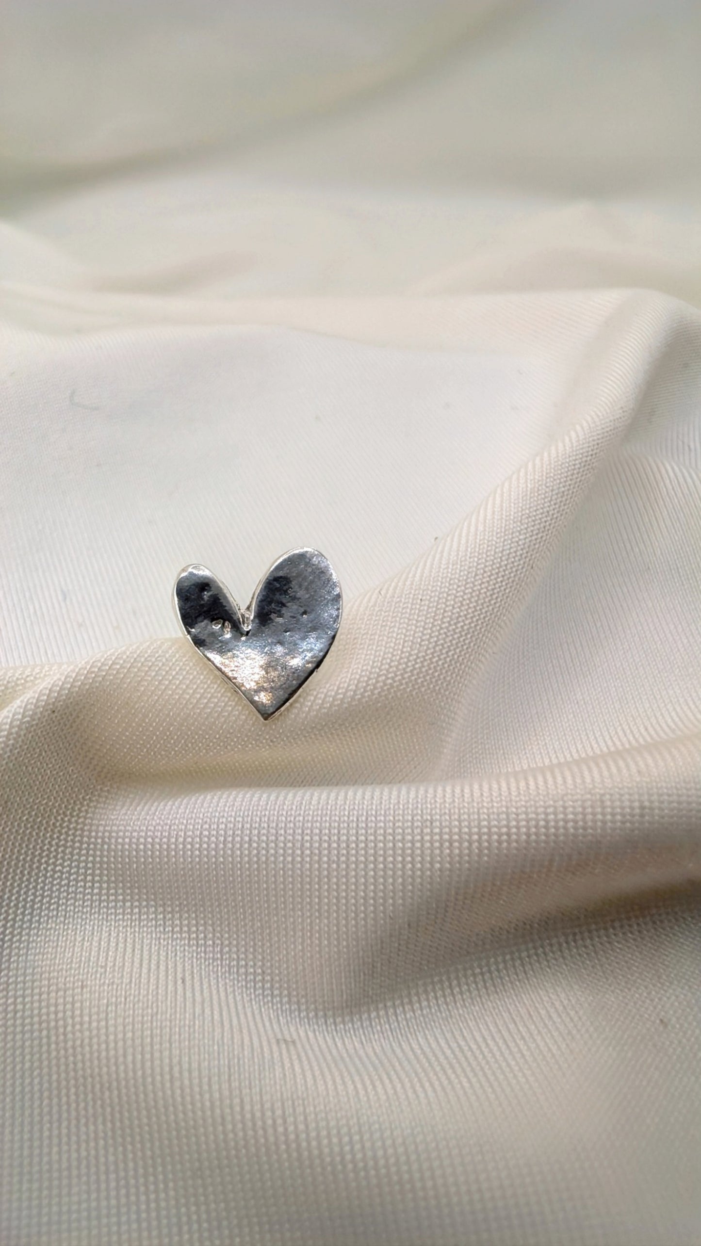 Fine Silver Heart Delicate Earrings