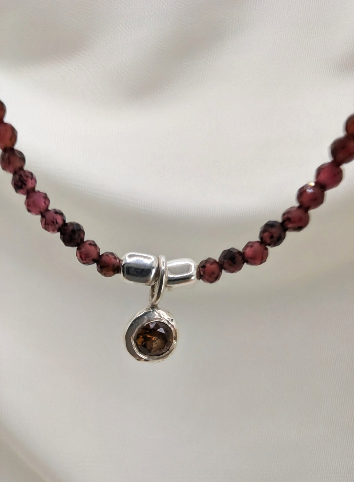 Grenade Necklace & Fine silver Grenade Pendant