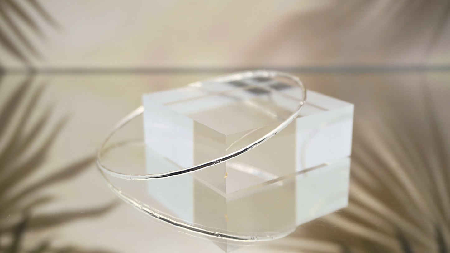 Rooted Silver Bangle