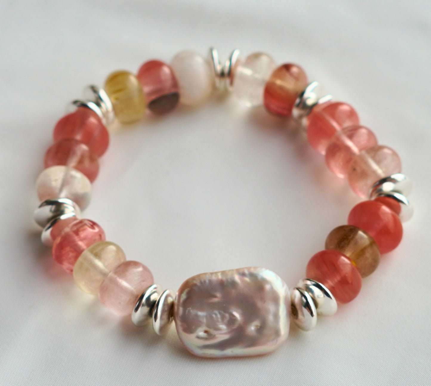 Watermelon Abacus & Fresh Water Pearl