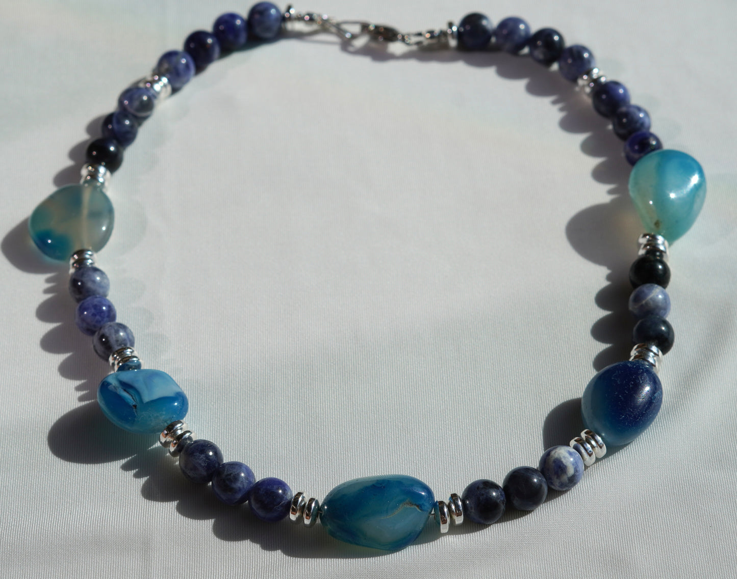 Sodalite & Agate Gawa Blue Necklace