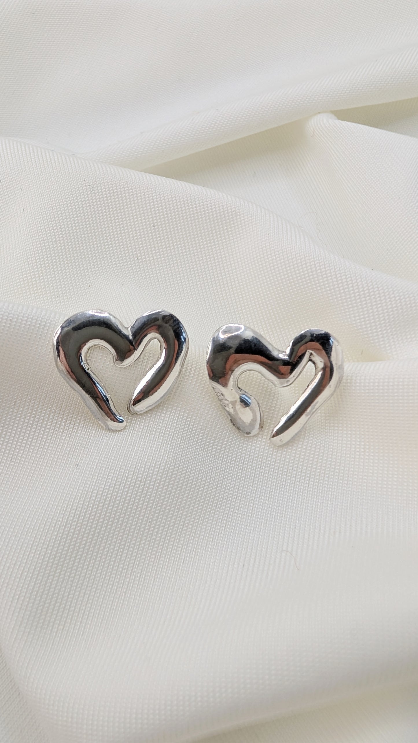 Silver Hearts Earrings