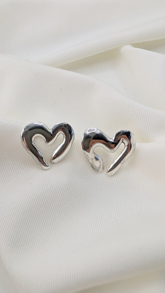 Silver Hearts Earrings