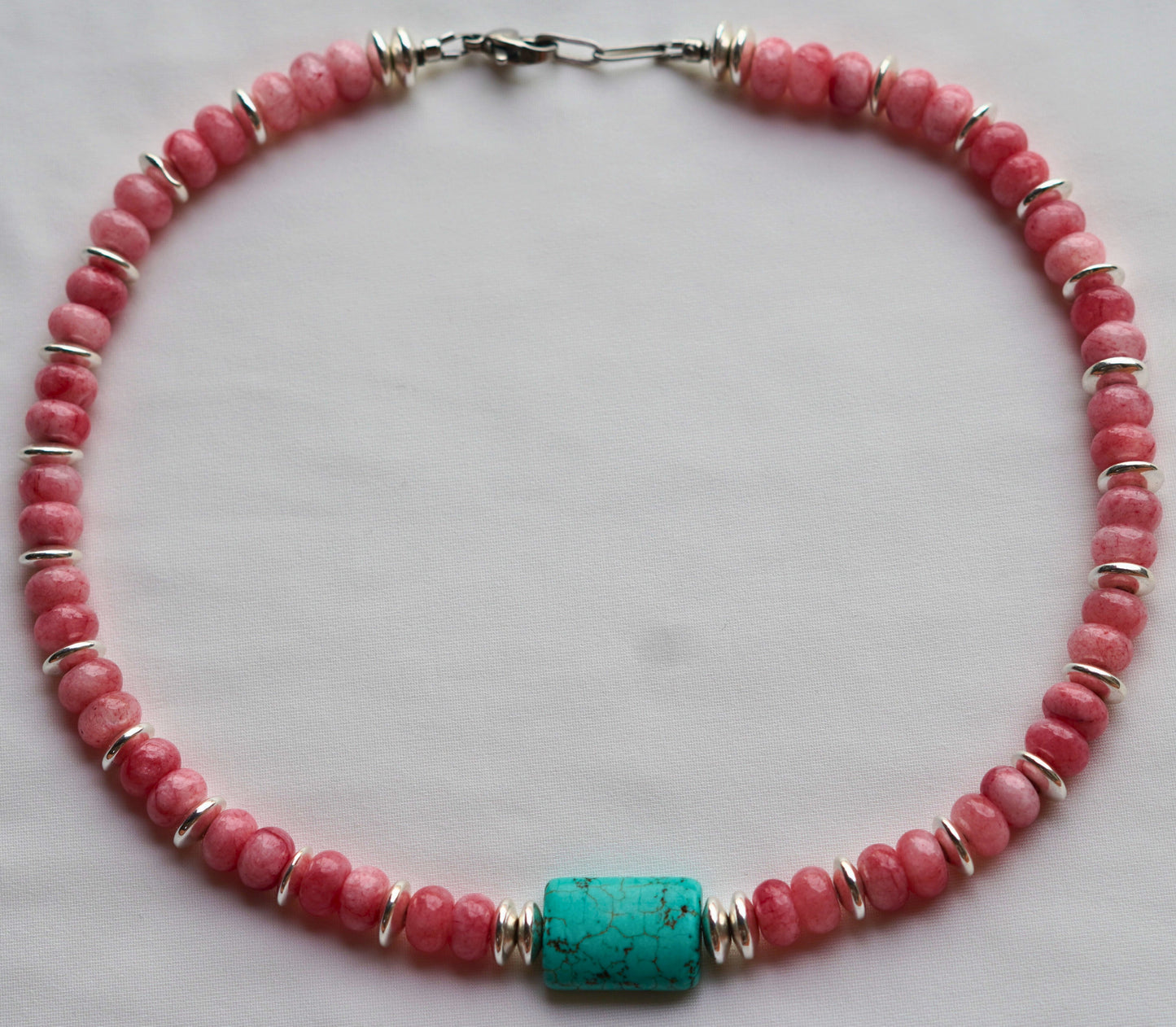 Turquoise & Pink Angel Necklace